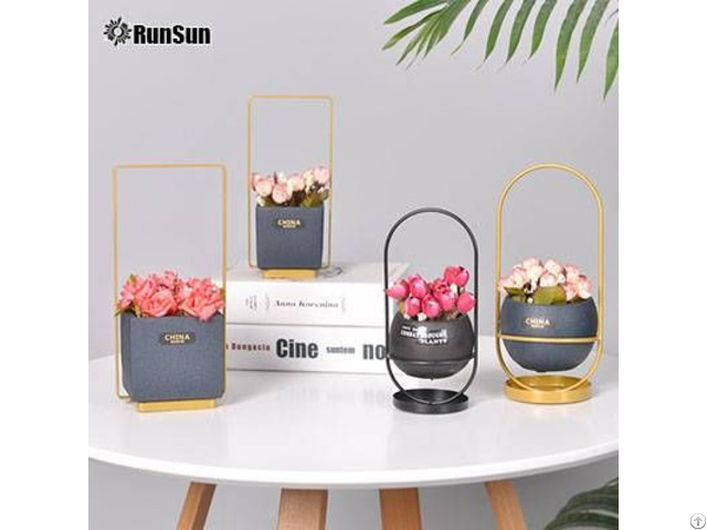 New Desktop Square Flower Pot Cement Succulent Plants