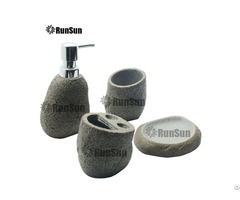 Stone Style Bathroom Accessory Sets Polyresin