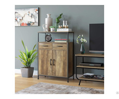 Side Cabinet With Metal Frame