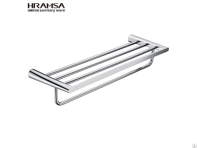 Bathroom Rack Brass Towel Bar 2 Layer Matte Black