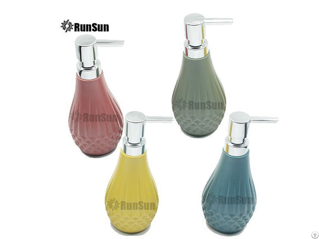 Modern Diamond Polyresin Lotion Bottle For 4 Colors