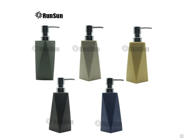 Diamond Style Polyresin Lotion Bottle And Soap Dispenser