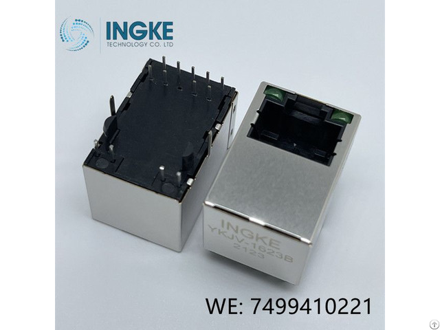 Replace Of We 7499410221 Modular Ethernet Connectors Int Xfmr Tht 1x1 Poe No Tab Etr