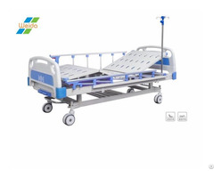 Double Crank Nursing Abs Hospital Patient Bed With Reversal Dining Plate