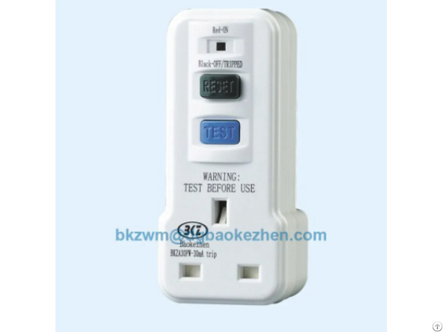 Uk 13a 30ma Rcd Portable Adaptor Socket Active A30pwb