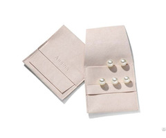 Beige Microfiber Jewelry Pouch