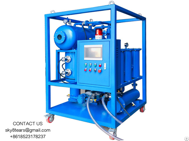 Customized Gas Content Remove And Heavy Emulsify Engine Oil Filtration Machine, Turbine O Il Refiner