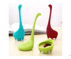 Dinosaur Tea Infuser Strainer With Steeping Spoon Long Handle Neck