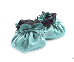 Double Satin Jewelry Pouches With Round Bottom