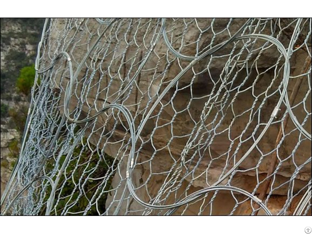 Woven Wire Hexagonal Mesh Rockfall Protective System