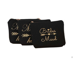 Black Canvas Makeup Bag