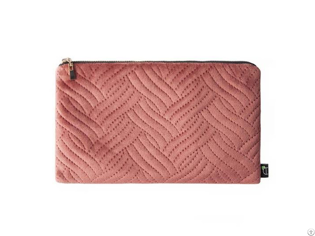 High Quality Velvet Makeup Zipper Bag