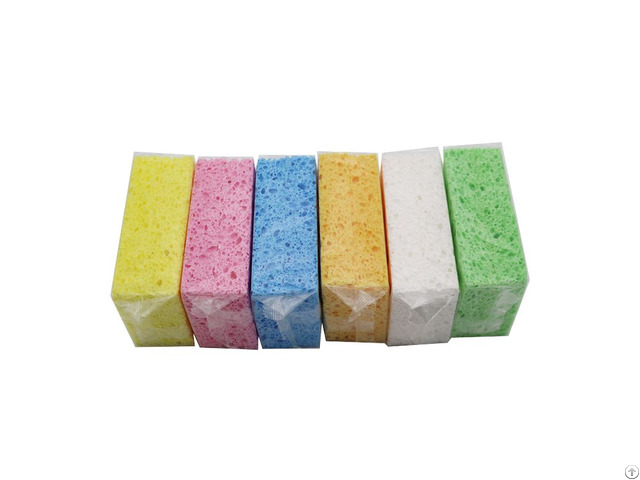 Magic Wood Pulp Factory Oem Colorful Natural Cleaning Sponge