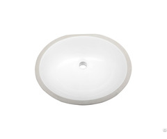 Oval Ceramic Undermount Bathroom Sink