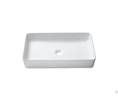 White Porcelain Vessel Bathroom Sink