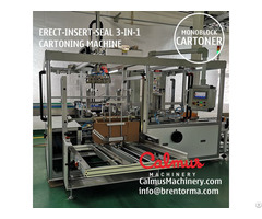 Erect Insert Seal 3 In 1 Cartoning Machine Monoblock Case Packer