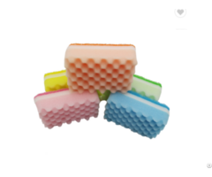 Wave Shape Durable Kitchen Cleaning Abrasive Sponge Shower