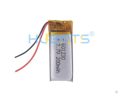 Hubats 601230 200mah 3 7v Lithium Polymer Battery For Bluetooth Headset Bracelet Wrist Smart Watch