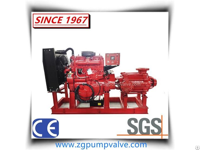 Diesel Engine Multistage Fire Fighting High Pressure Pump With Vasft And Ce Certificate