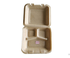 Corn Starch Three Compartment Foam Take Away Food Box