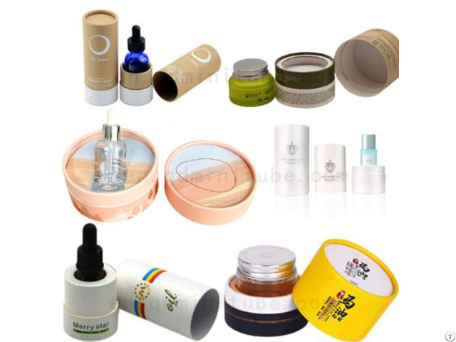 Custom Designed Essential Oil Cartridge Skin Care Round Paper Tube Packaging Box