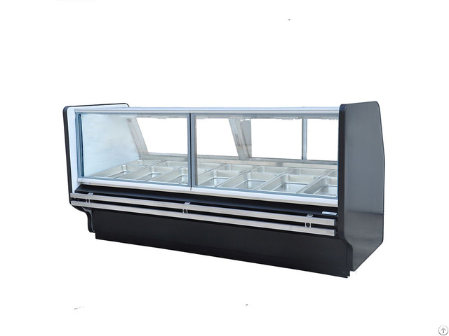Square Shape Glass Heated Display Cabinets