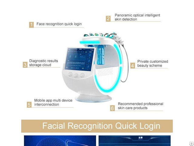 Ice Blue Analysis And Skin Cleaning Machine