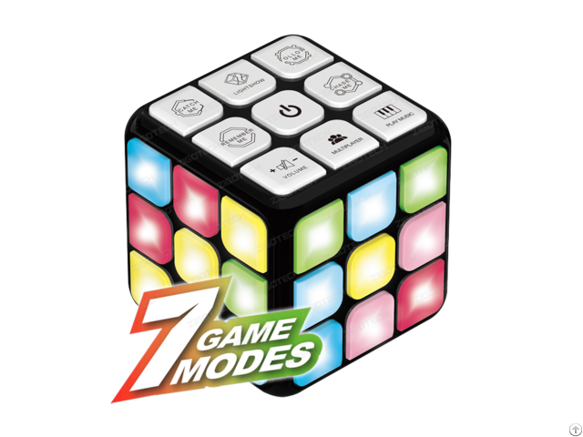 Flashdash Electronic Flashing Music Cube 3d Educational Toy Gift 7 Modes For Memory Brain Train