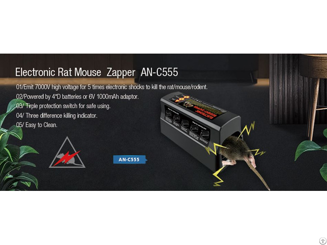 Aosion Humane Triple Protection Electronic Rodent Zapper An C555