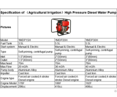 Agricultural Irrigation High Pressure Diesel Water Pump