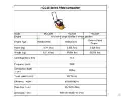 Hgc60 Series Plate Compactor