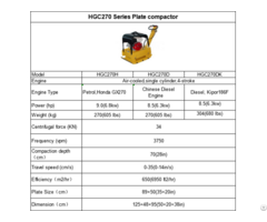 Hgc270 Series Plate Compactor