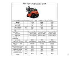 Fy70 Fg70 Lpg And Gasoline Forklift