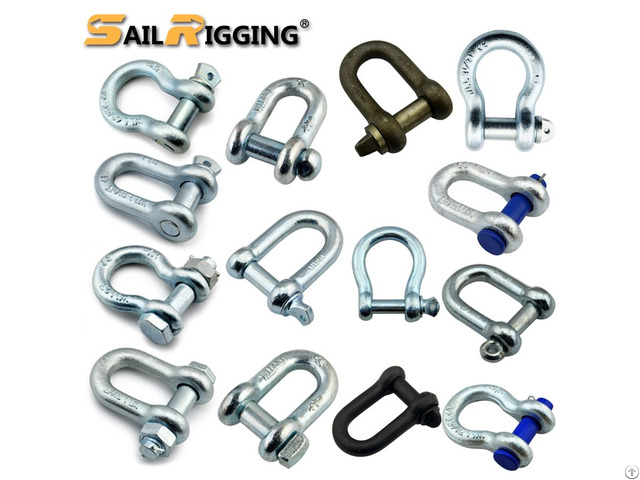 Galvanized Steel Forged Screw Pin Anchor Bow Lifting Marine Rigging Shackle