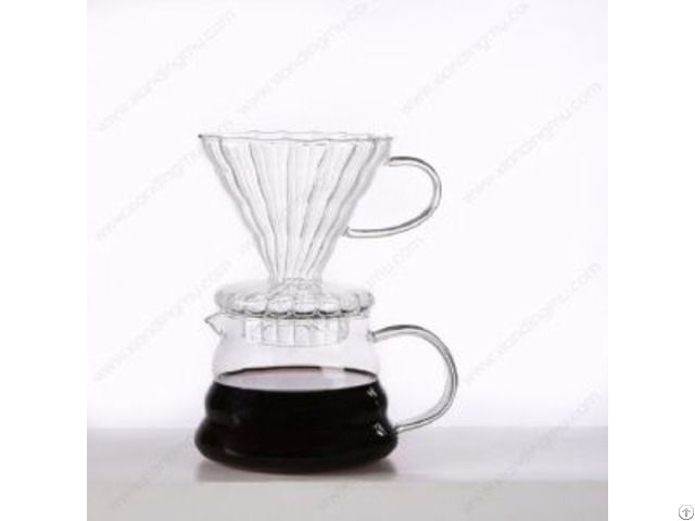 Glass Cone Pour Over Hand Drip Coffee Filter