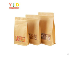 Eight Edge Sealing Zipper Lock Food Kraft Paper Bag