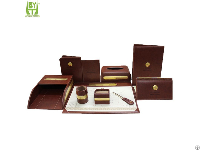 Personal Office Table Accessories Custom Logo Printed Business Hotel Desk Organizer Personal Office Table Accessories Custom Logo Printed Business Hotel Desk Organizer