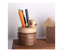 Wooden Animal Duck Pen Holder