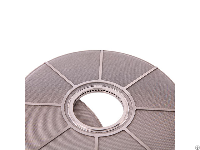 O D 12inch Metal Fiber Leaf Disc Filter For High Viscosity Melt Filtration