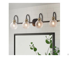 Exbrite 4 Light Bathroom Gold Vanity Lights 1406