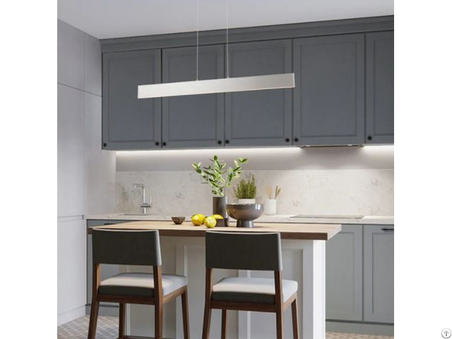Exbrite Integrated Led Dimmable Adjustable Metal Linear Pendant