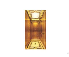 Luxury Golden Hairline Stainless Steel Home Elevator