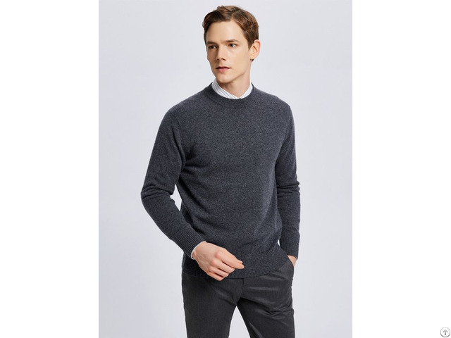 Mens Plain 100% Cashmere Jumper