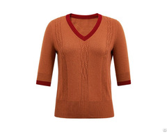 Womens Summer Fashion 100% Cashmere V Neck Sweater