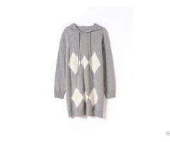 Womens 100% Cashmere Sweater Hoodies Dress