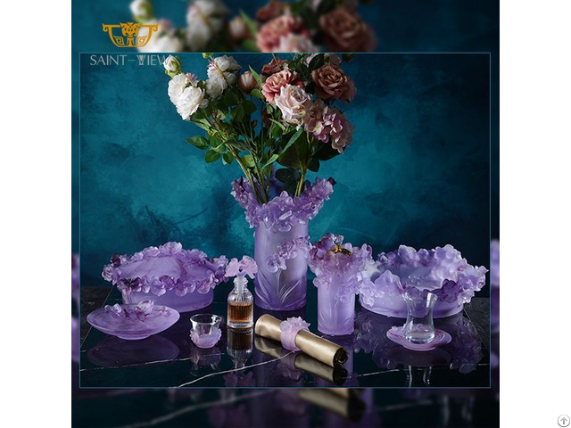 Saint View Crystal Art New Nordic Style Orhcid Flower Wedding Party Decor Centerpieces