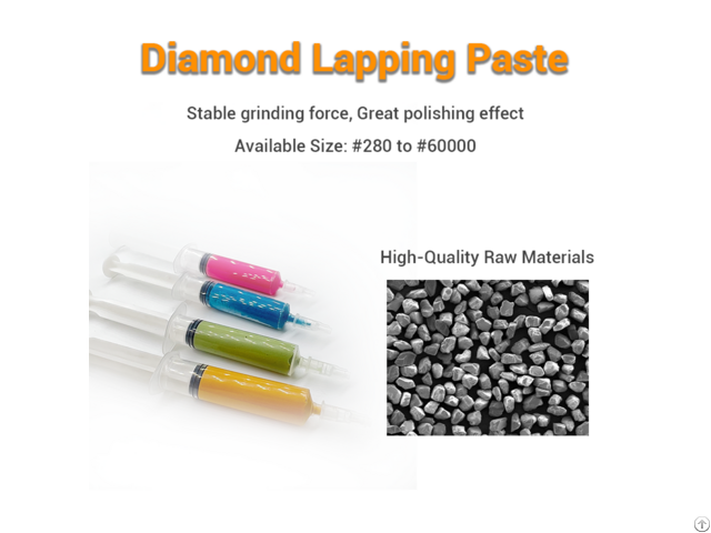 Excellent Diamond Lapping Paste For Polishing Tungsten Carbide