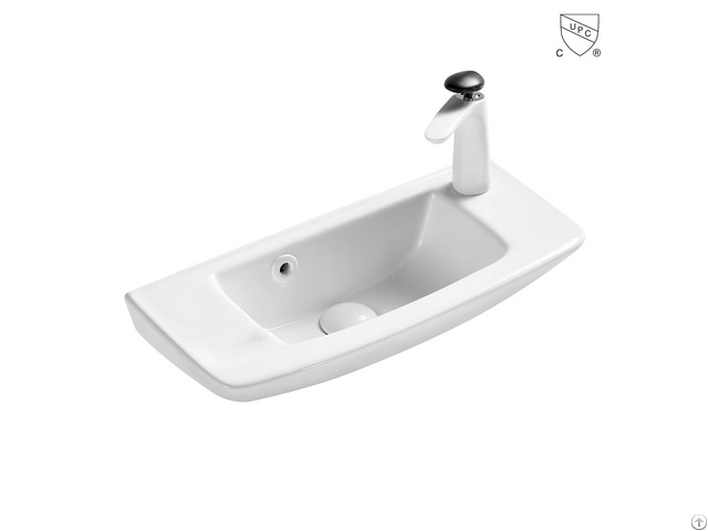 Cupc Ansi Asme Compliant Grade A White Rectangle Vitreous China Porcelain Wall Mount Bathroom Sink