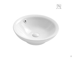 Bathroom White Cupc Certified Round Shape Countertop Vitreous China Ceramic Art Sink