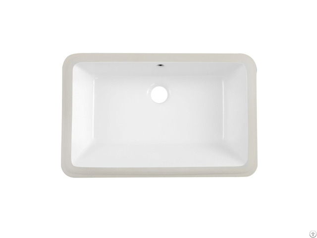 White Rectangle Bathroom Under Counter Sink